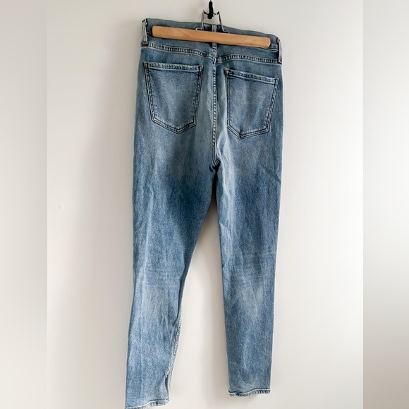 Agolde Nico Embark Distressed High Waist Button Fly Slim Denim Jeans 28 - Picture 8 of 16